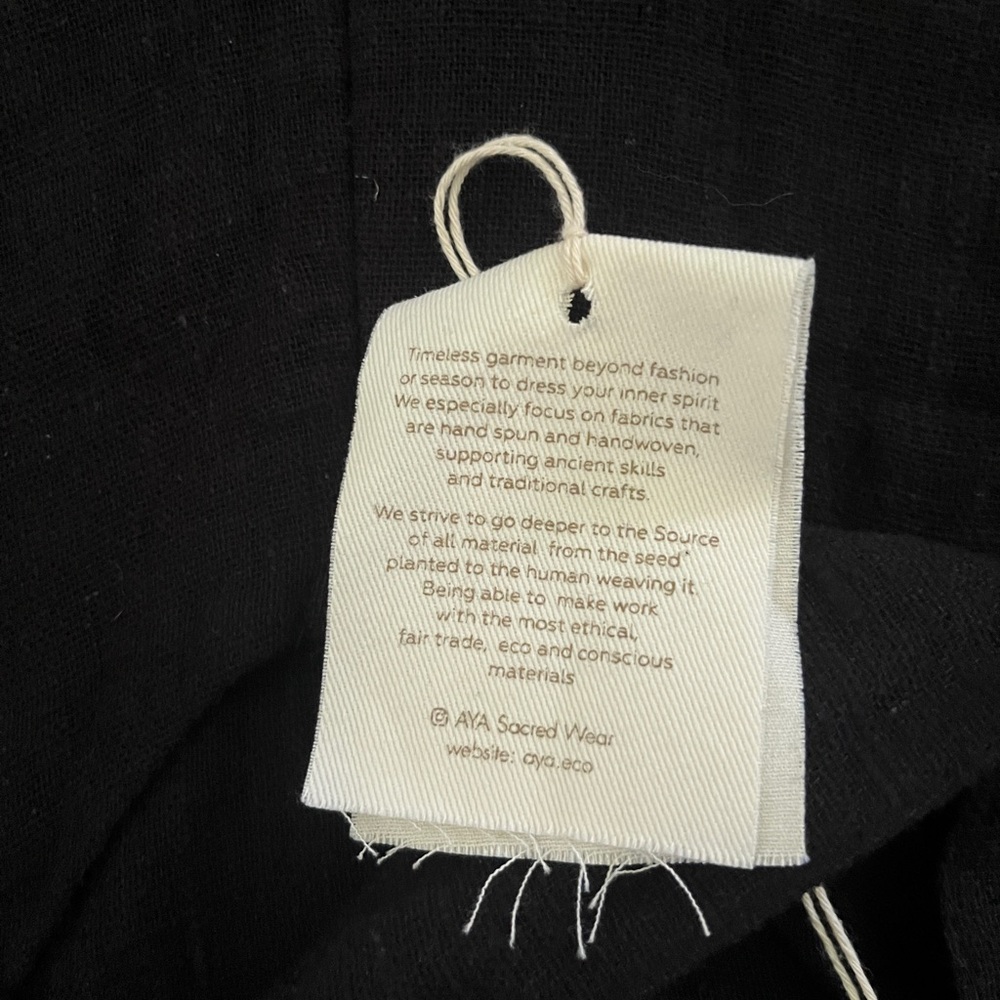 NWT Aya Sacred Wear Raw Cotton Dress Size Medium - Picture 11 of 13